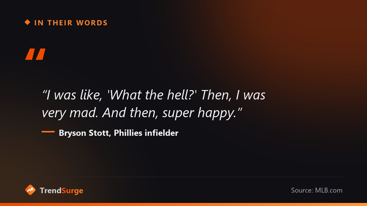 Bryson Stott quote after having a home run robbed at the wall