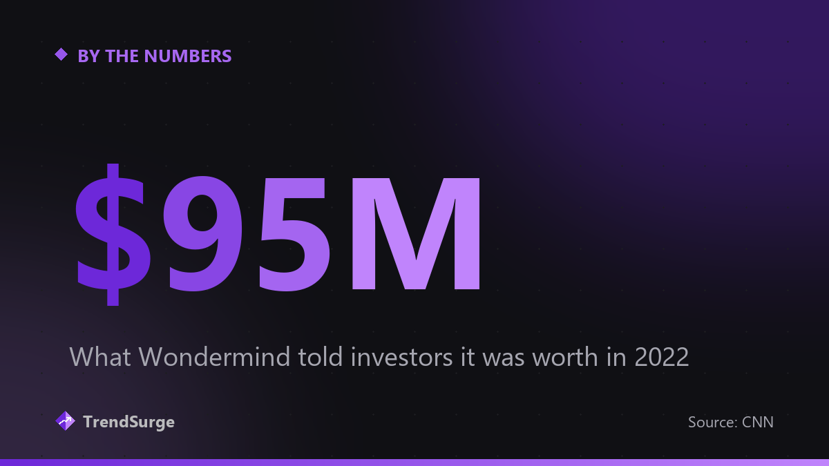 Stat card: Wondermind told investors it was worth $95 million in 2022, according to the lawsuit reported by CNN