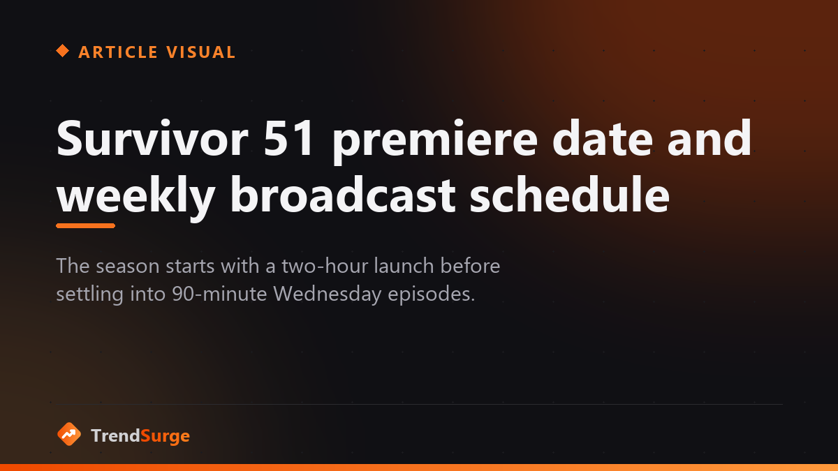 Survivor 51 premiere date and weekly broadcast schedule